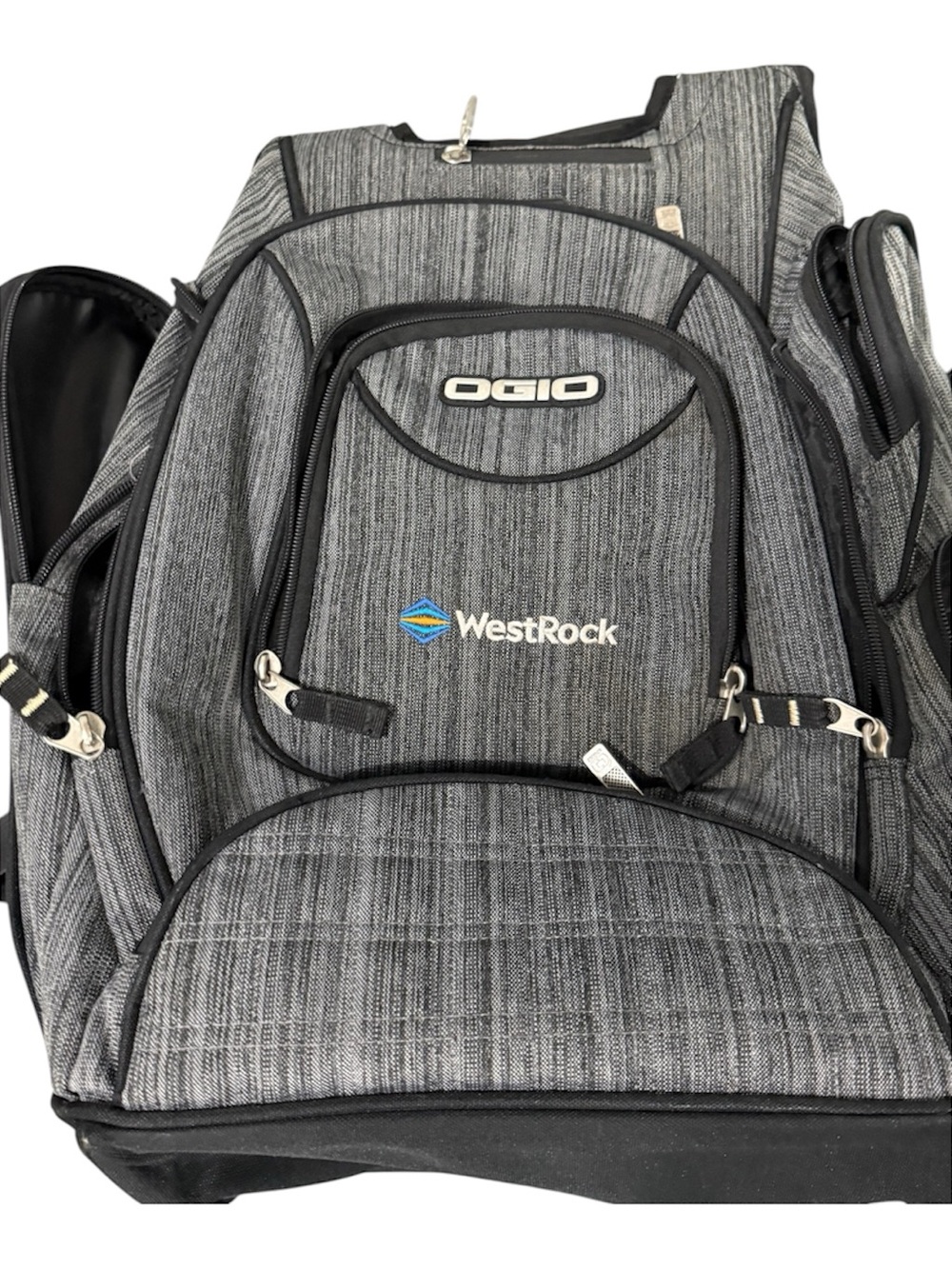 OGIO Gray WestRock Striped Laptop Backpack